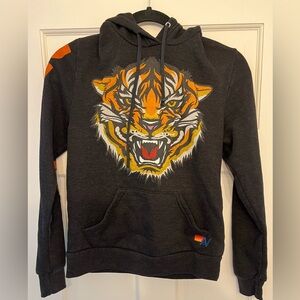 Aviator Nation Dreamland Tiger Charcoal Hoodie